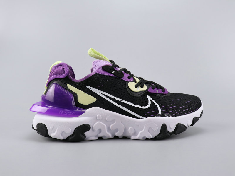 2020 Nike React Vision Black Purple White Shoes